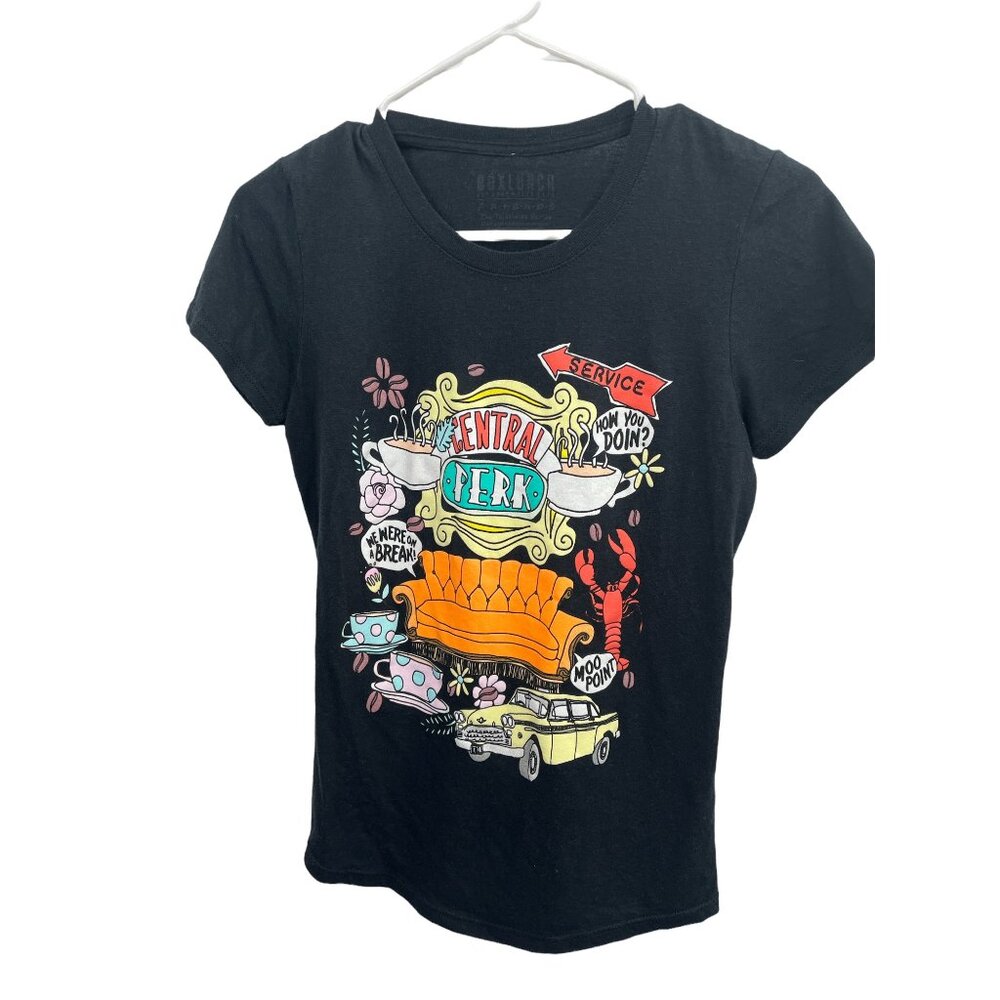 Box Lunch Friends Central Perk Graphic Black T-Shirt S